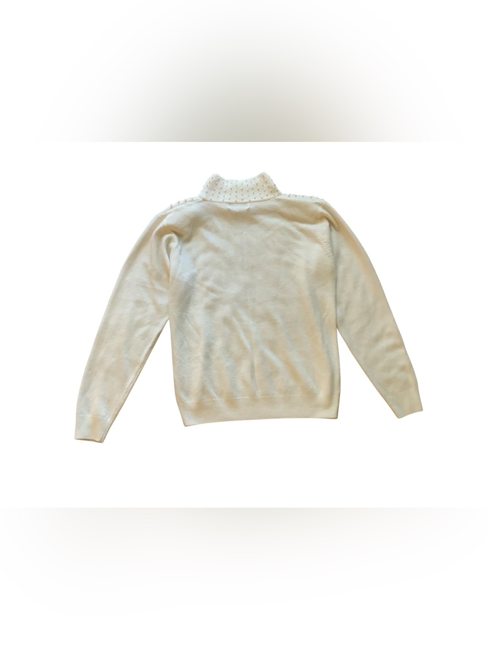 Dressbarn acrylic pearl embellished sweater with cream - Picture 4 of 7